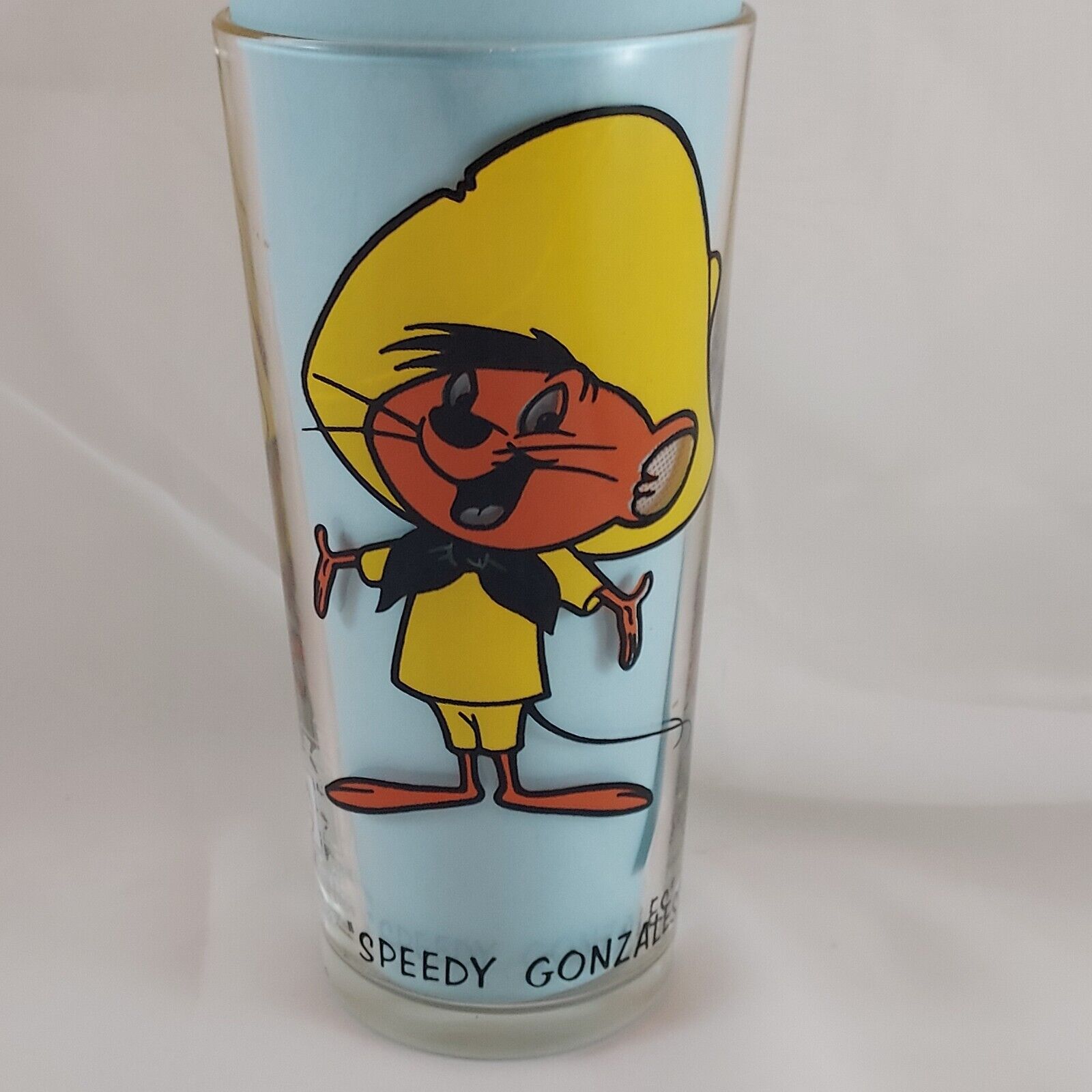Vtg 1973 SPEEDY GONZALAS Looney Tunes PEPSI Collector Series Glass Sharp Graphic