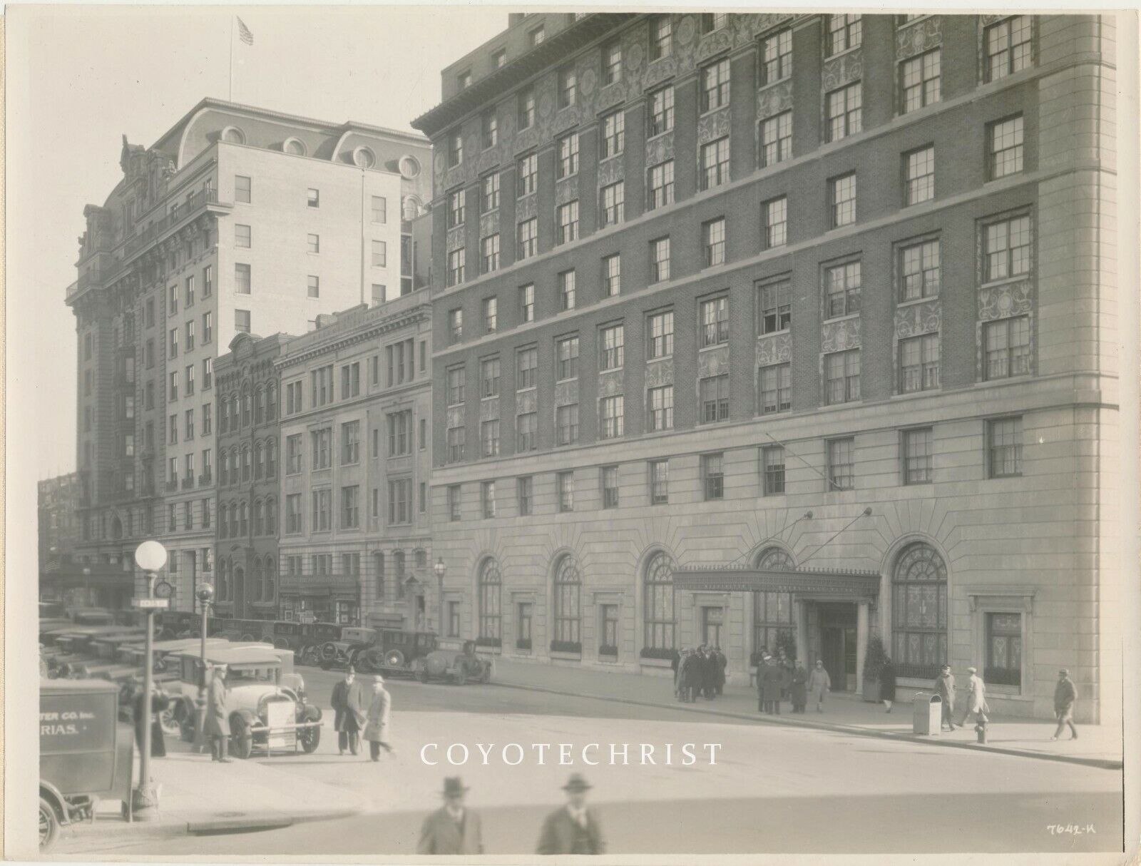Rare Historic Photo WASHINGTON DC 1920s F STREET 14th 15th Willard Hotel SCHUTZ