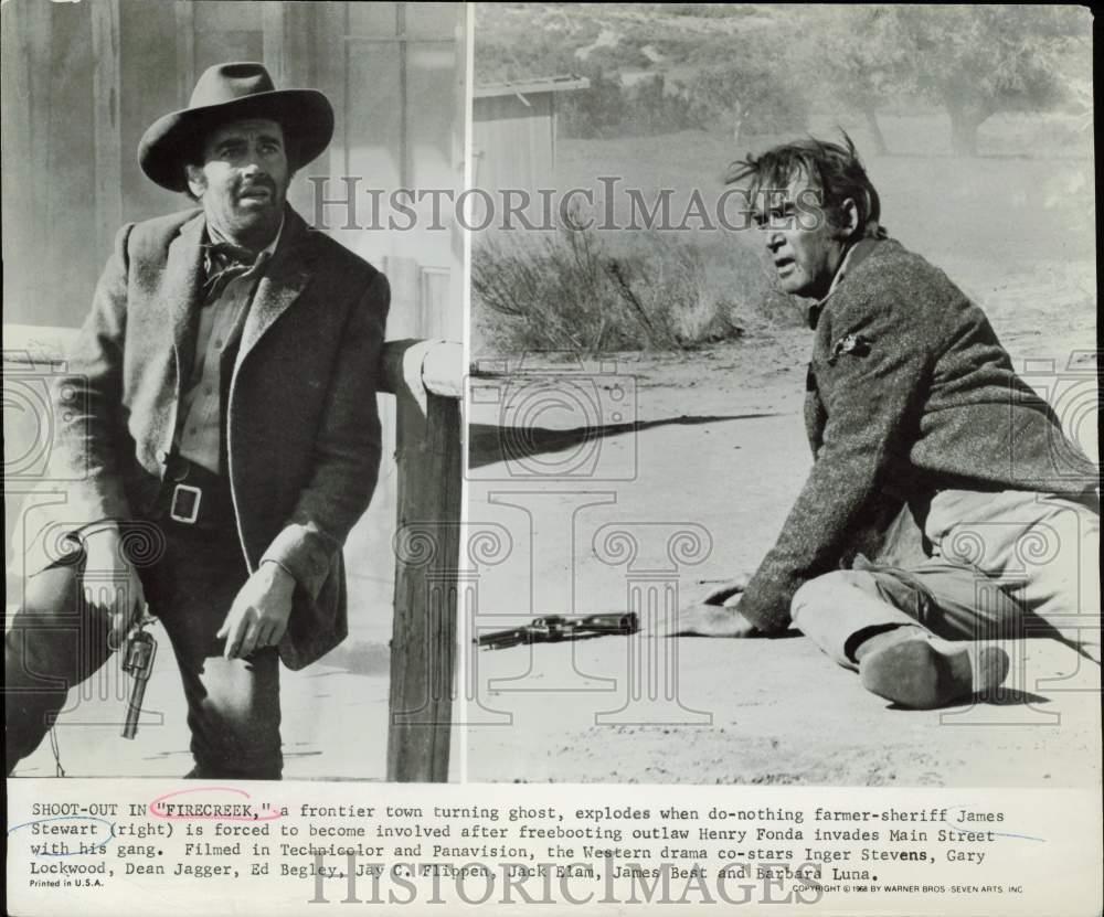 1968 Press Photo James Stewart and Henry Fonda star in \