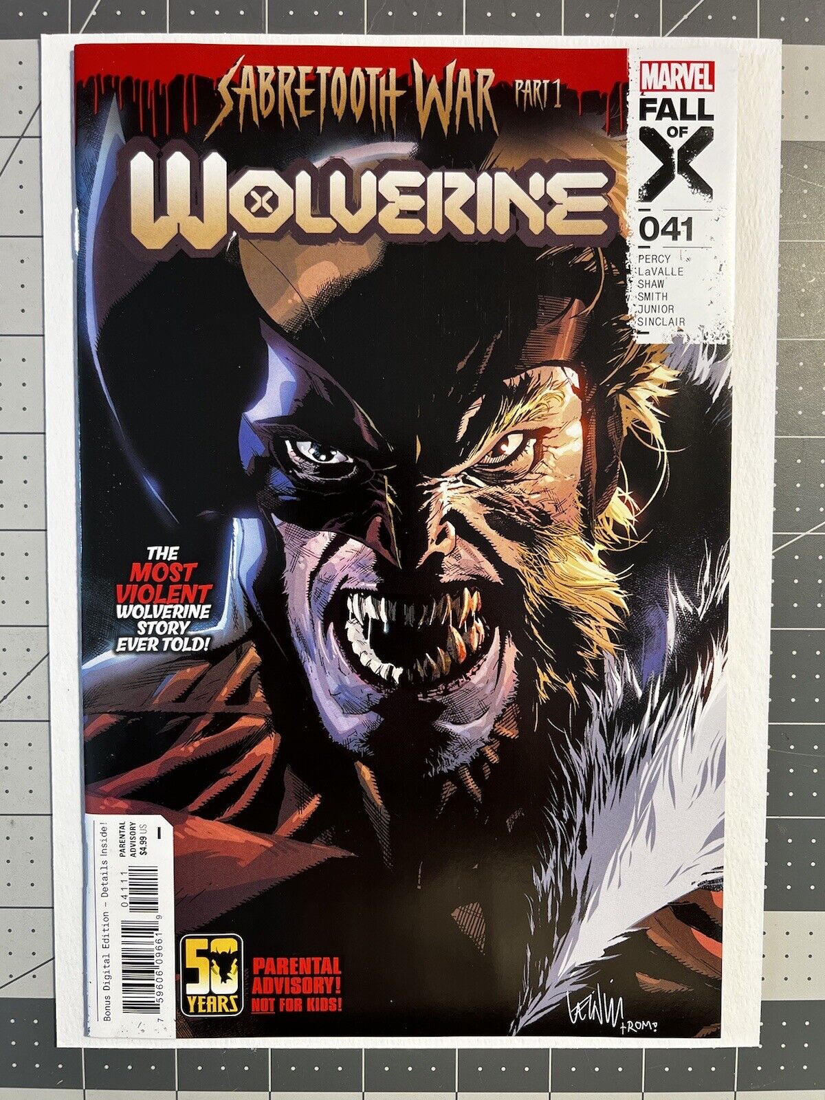 Wolverine #41 Cover A FIRST 1st Print Sabretooth War Part 1 NM