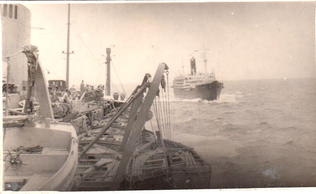 1940 WW2 Original Photo HMT Batory & RT Andes Ship WS2 Sea Convoy CORB Children