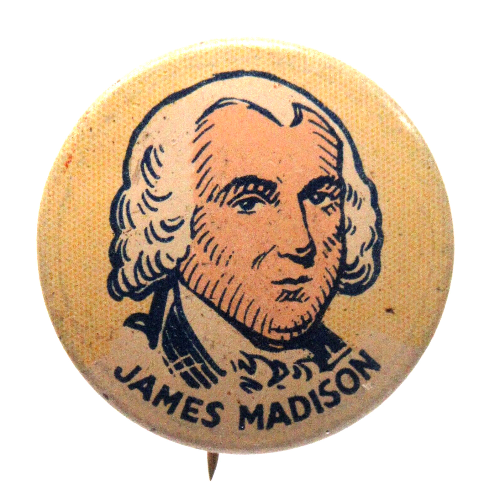 1930\'s JAMES MADISON Cracker Jack pinback button PRESIDENT h5