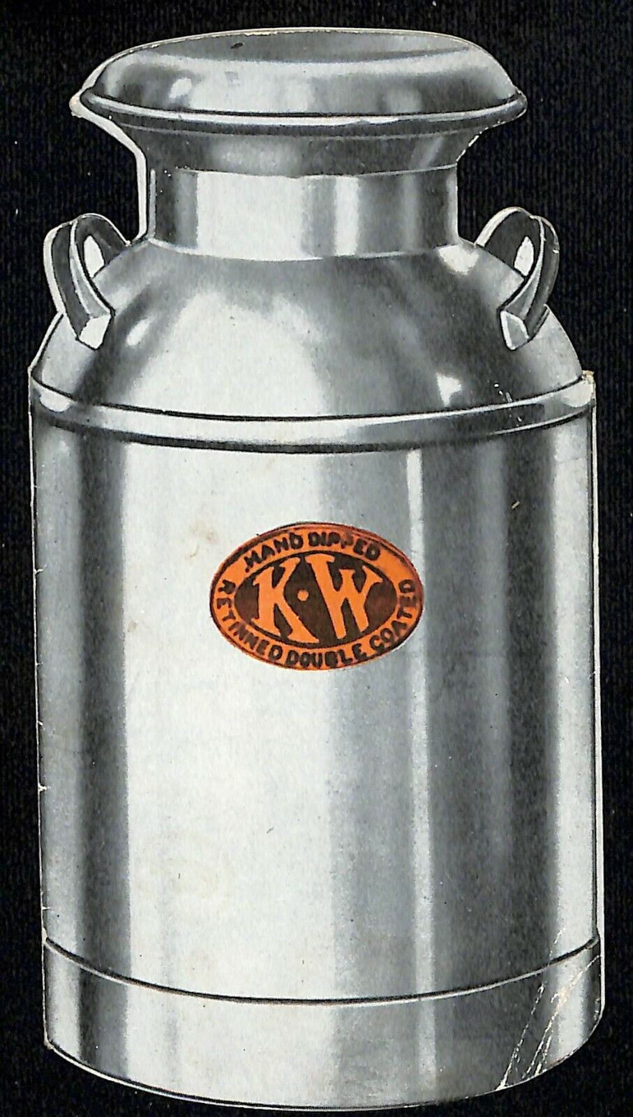 Very Scarce Die Cut K-W Keiner Williams Stamping Milk Can Catalog c1920