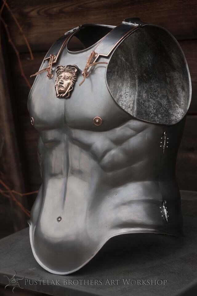 16ga Steel Medieval Muscle Breastplate/Jacket Muscle Cuirass Fight JK40