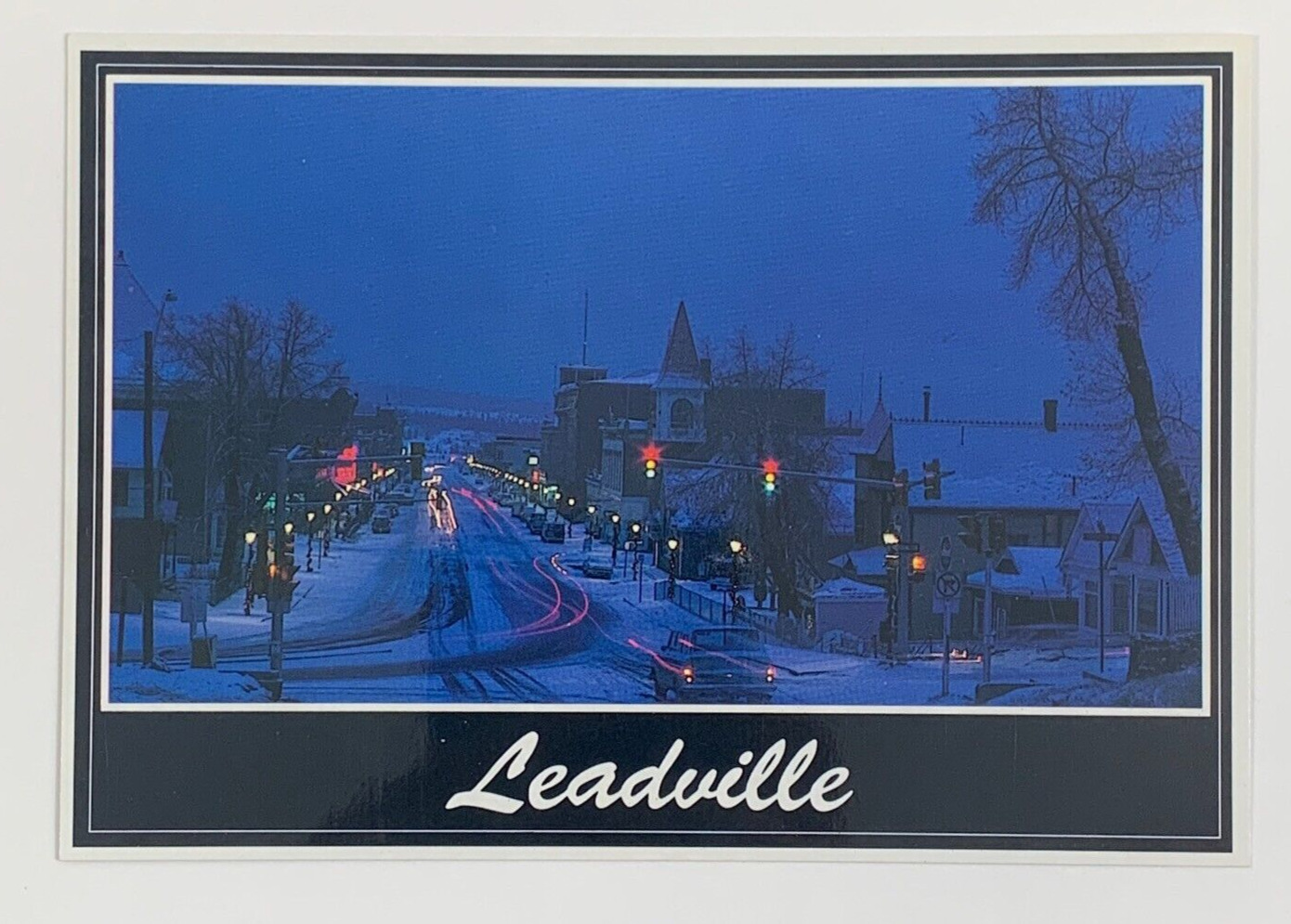 A Look at Harrison Avenue in Leadville Colorado during the Winter Postcard
