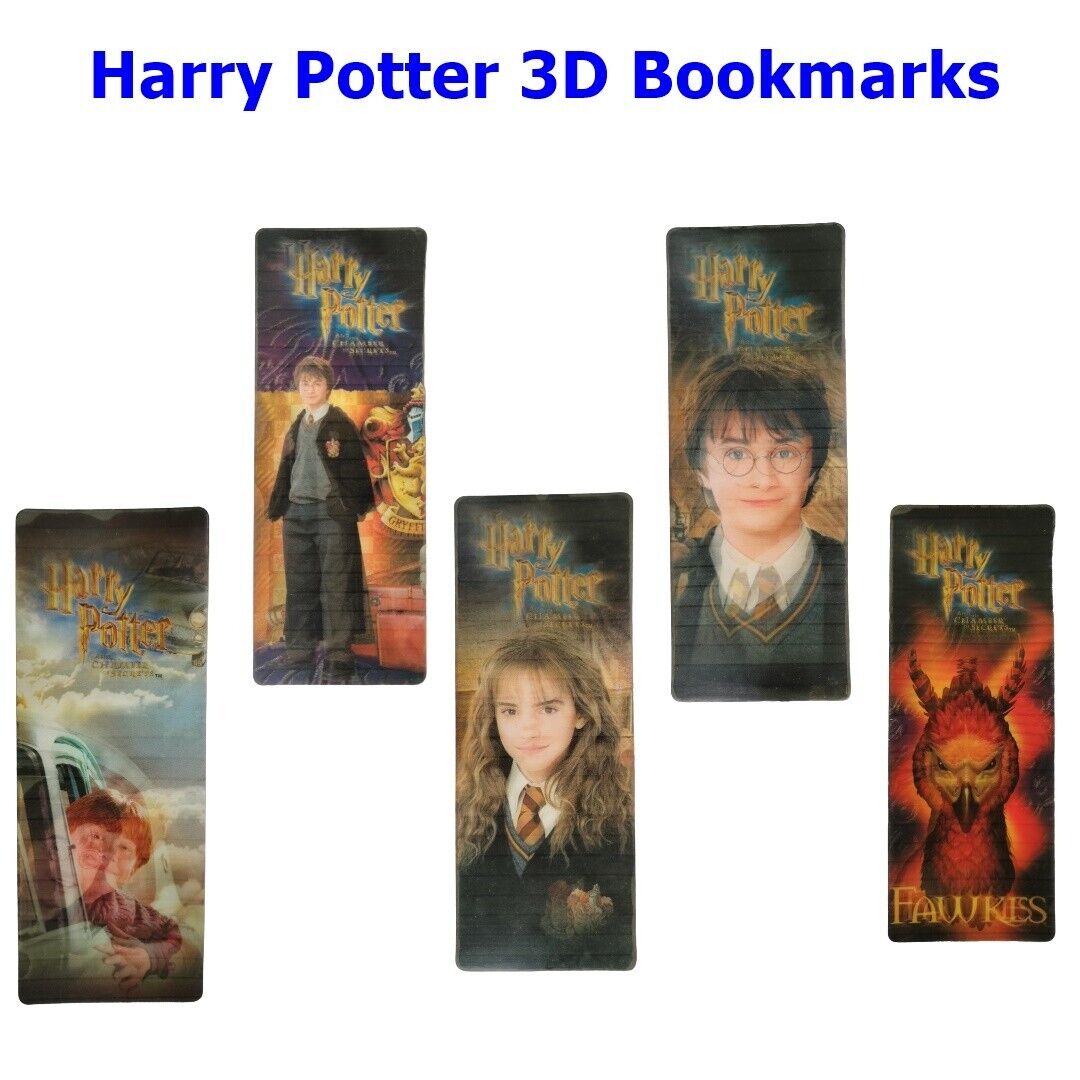 5x Harry Potter 3D Bookmarks Collectable Limited Edition Rare Discovery Free Bag