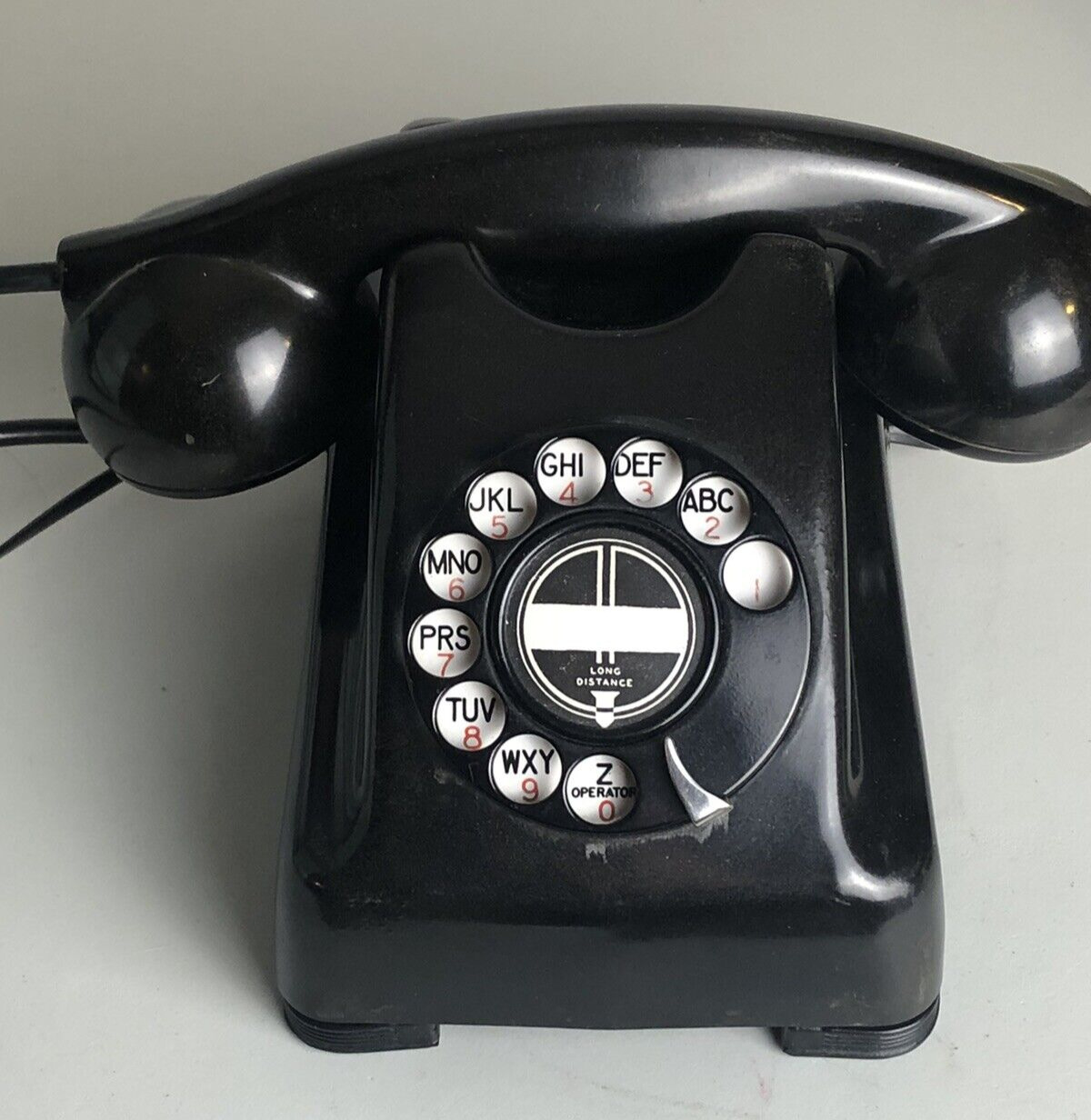 Vintage Kellogg Chicago 1000 Series HC 2 Rotary Phone Telephone Red Bar Working