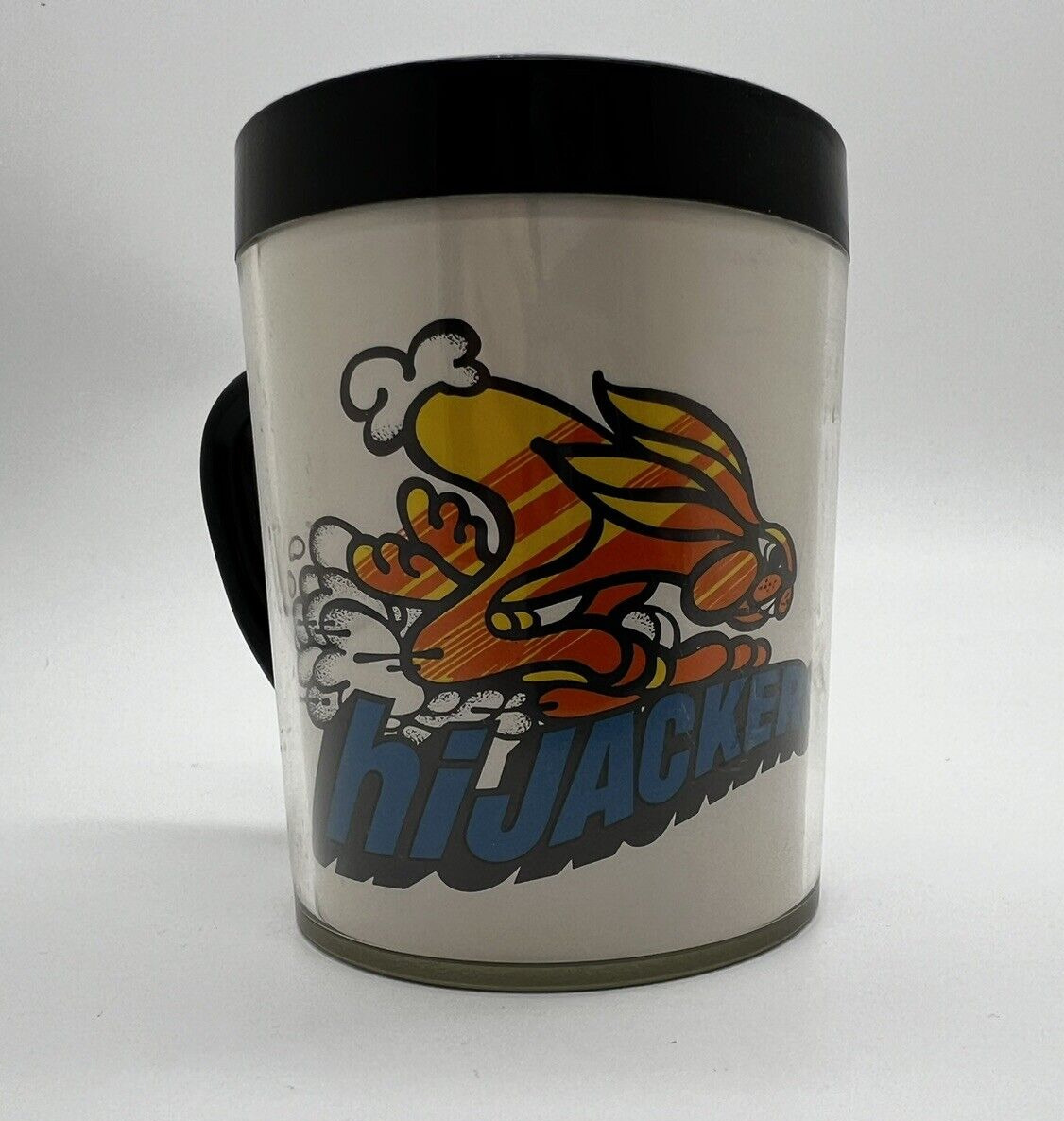 Vintage HiJackers Air Shocks Rabbit Coffee Cup - 70s 80s Made In USA West Bend