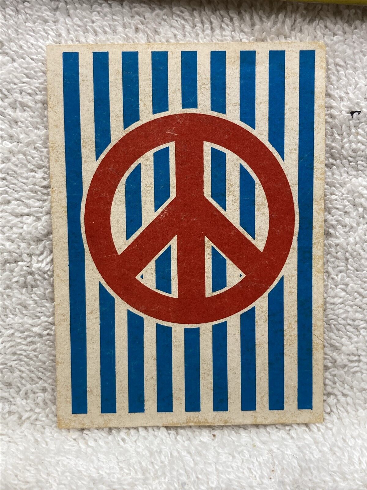 1960s Authentic Peace Sign Decal Unknown Brand Vtg