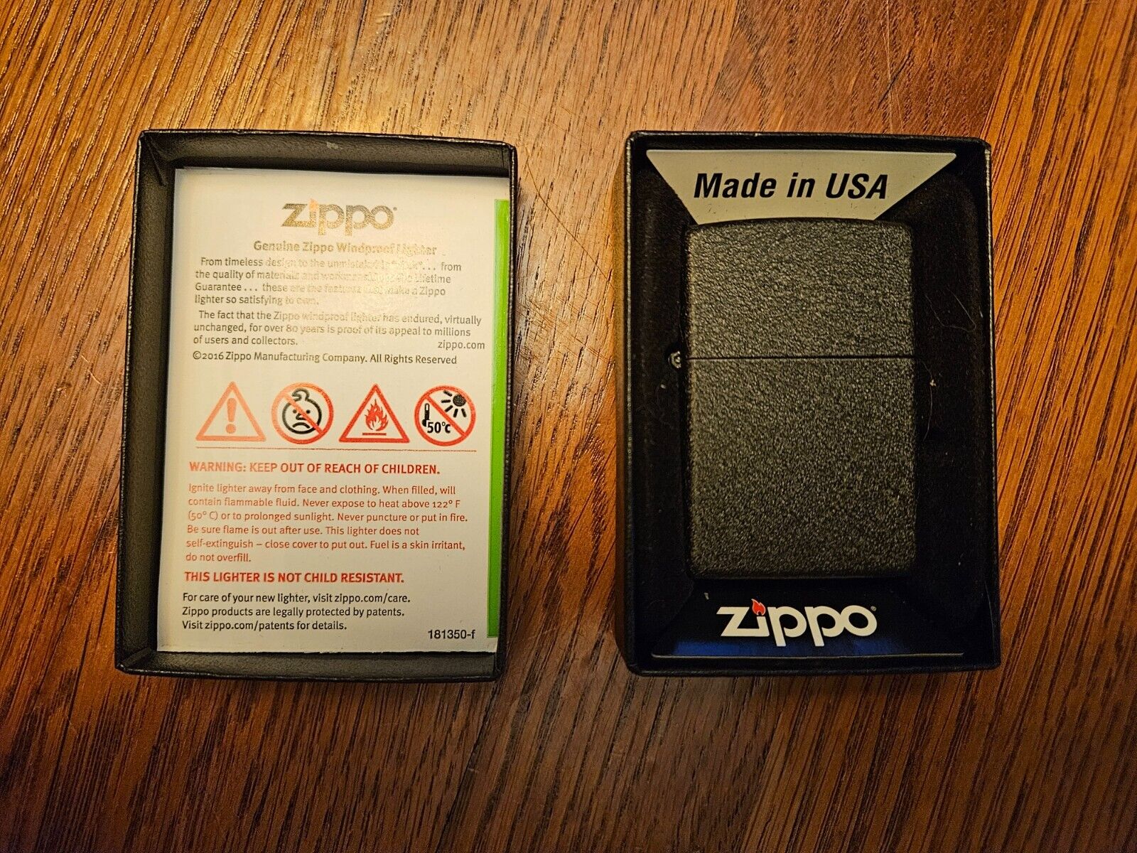 ZIPPO Black Crackle Lighter #236 **NEW** Windproof Made in USA