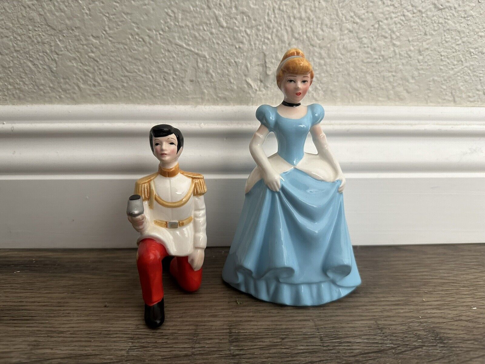 Vintage Walt Disney Productions Japan￼ Cinderella And Prince Charming Figures
