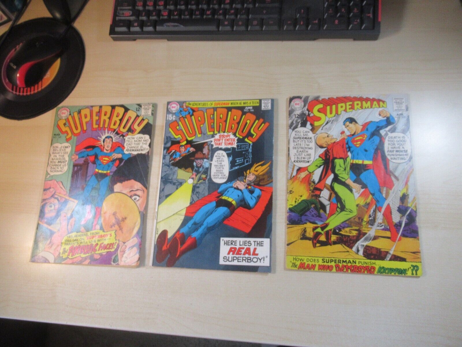 SUPERMAN #205 SUPERBOY #145 166 DC SILVER BRONZE 3 COMICS LOT READERS