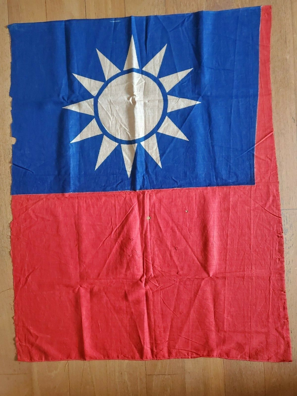 👍 1940s WORLD WAR II CHINA FLAG BOUGHT HOME BY USA MARINES 二战美军带回中国国旗
