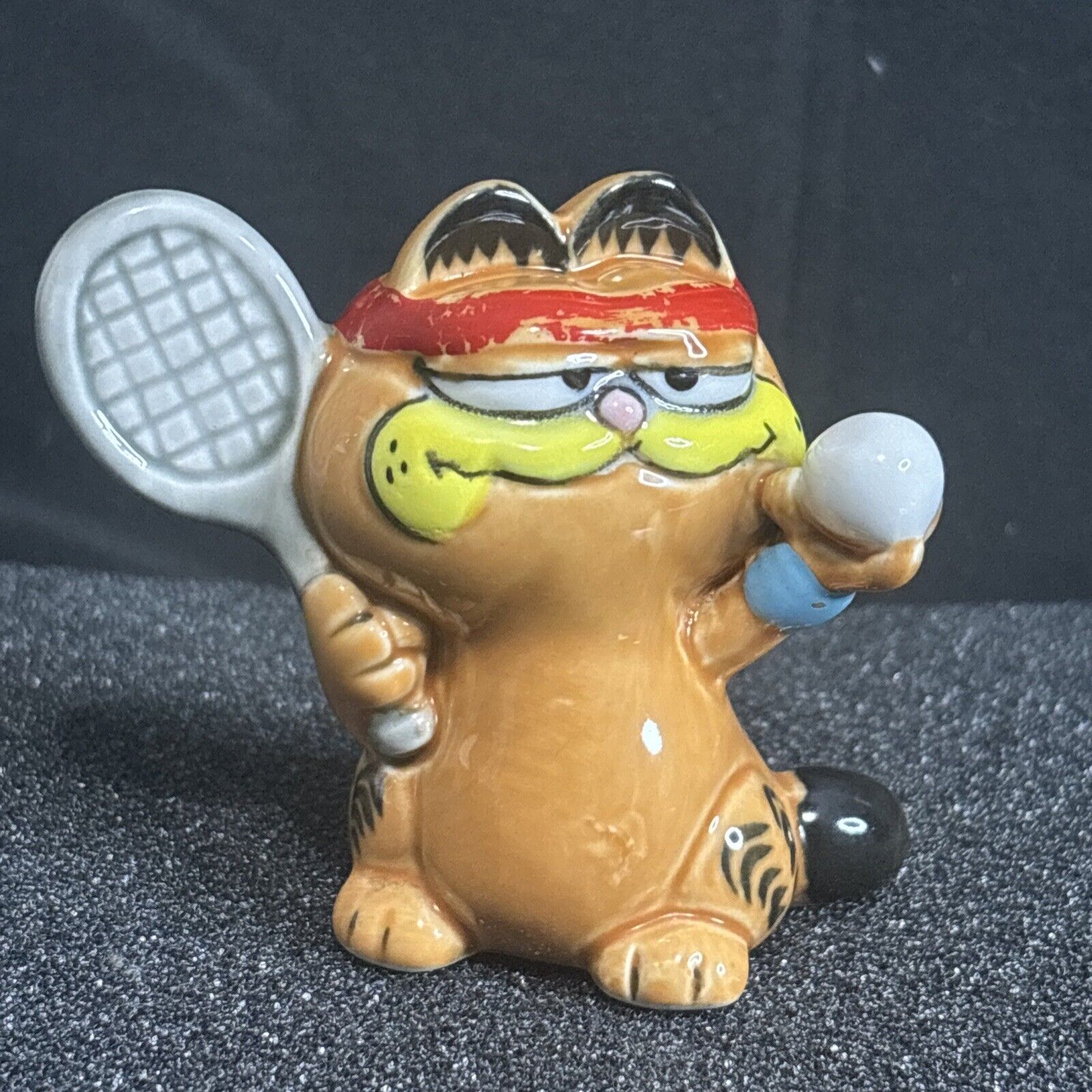 Garfield Tennis Ceramic Figurine Enesco 2.5\