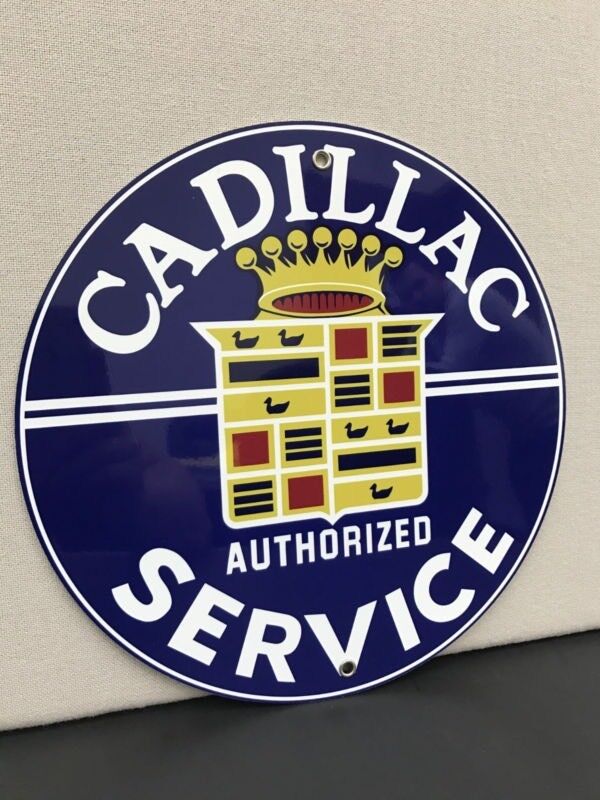Cadillac Retro Gasoline vintage reproduction Garage Sign