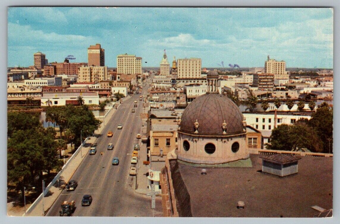 Postcard Downtown Tampa Florida Birds Eye View