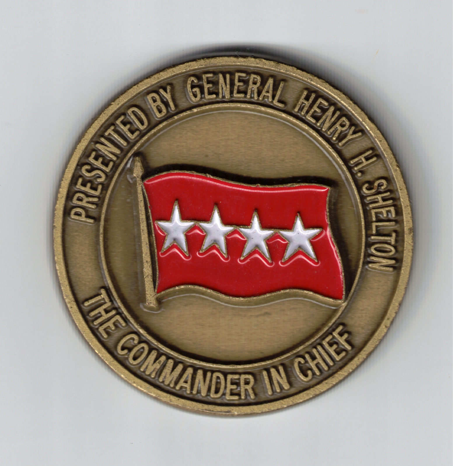 Special Operations Command 4 Star General Henry Shelton USSOC OIF Challenge Coin