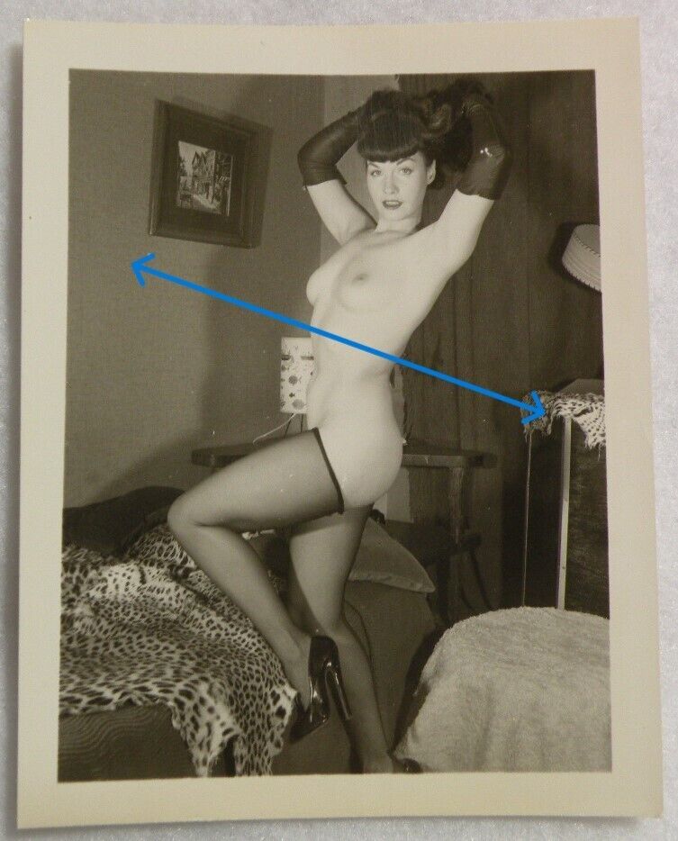 RARE BETTIE PAGE VINTAGE 1950\'s 4 x 5 PHOTOGRAPH