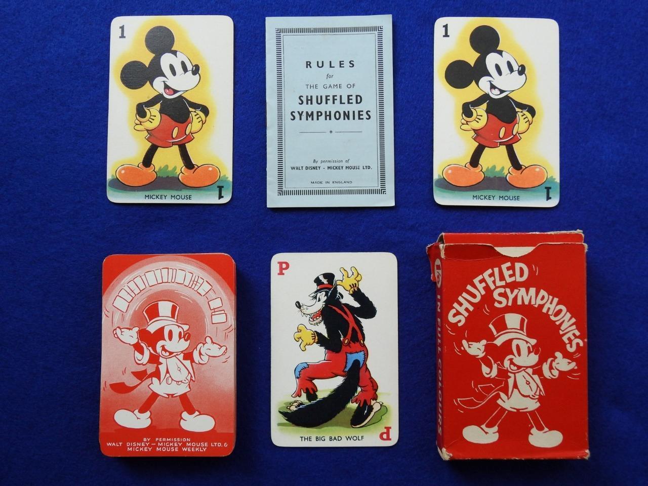 WALT DISNEY MICKEY MOUSE 1939 COMPLETE BOXED SHUFFLED SYMPHONIES CARD GAME PEPYS