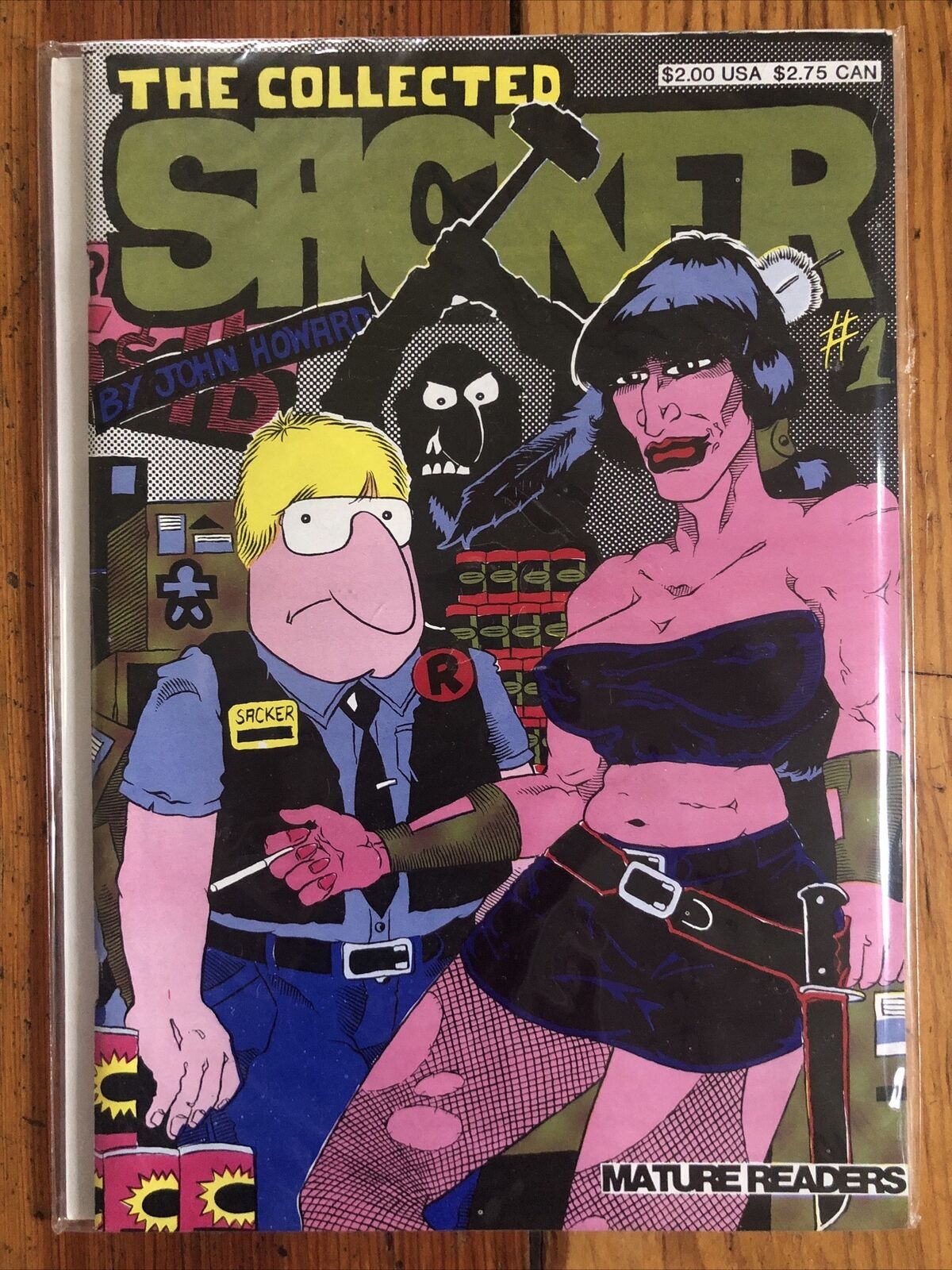 The Collected Sacker #1 by John Howard (1986 Nerve) Vintage Underground FINE