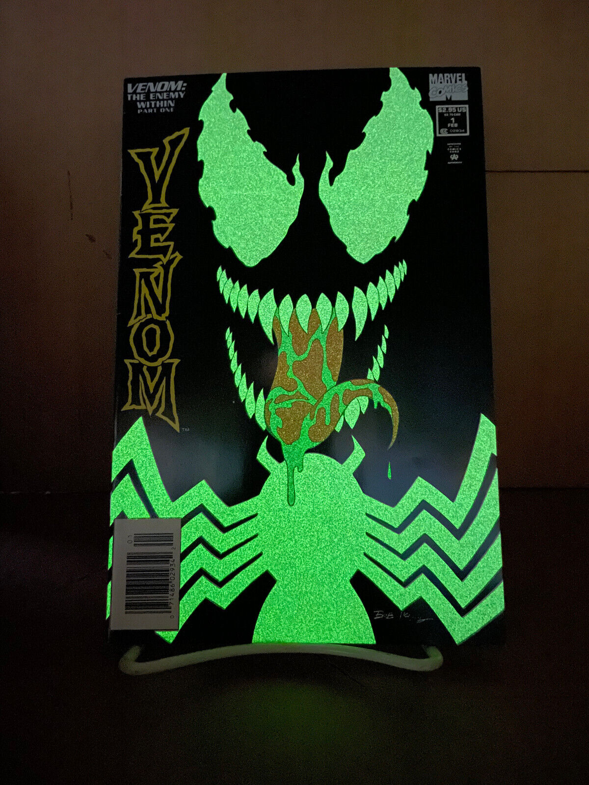 VENOM THE ENEMY WITHIN #1 (1994) NEWSSTAND GLOW IN THE DARK MARVEL COMICS A6