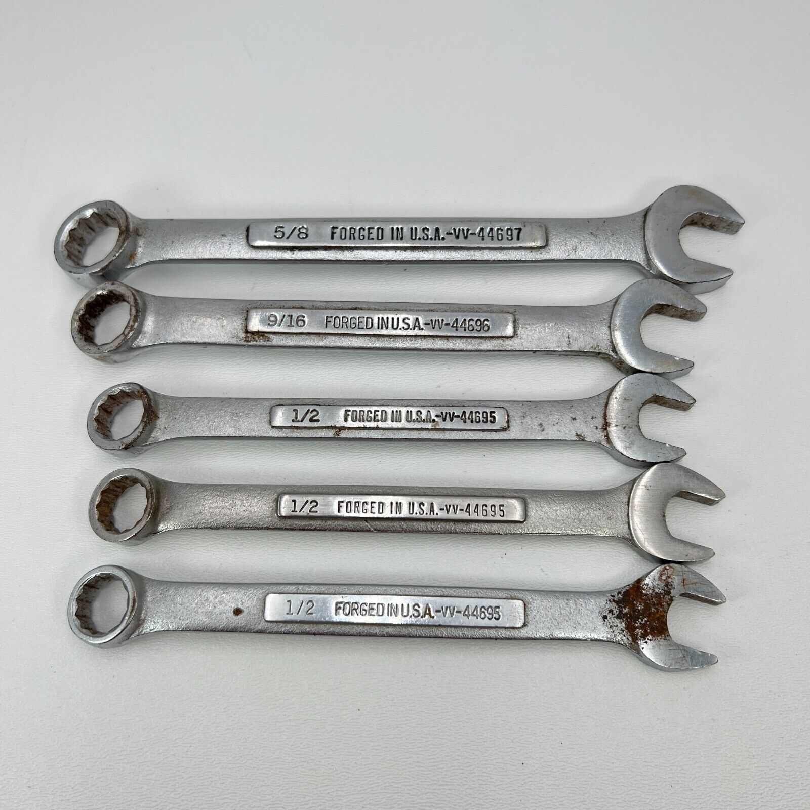 Vintage CRAFTSMAN -VV- Series Open Box Wrench 3pc Set (44695 (3), 44696, 44697