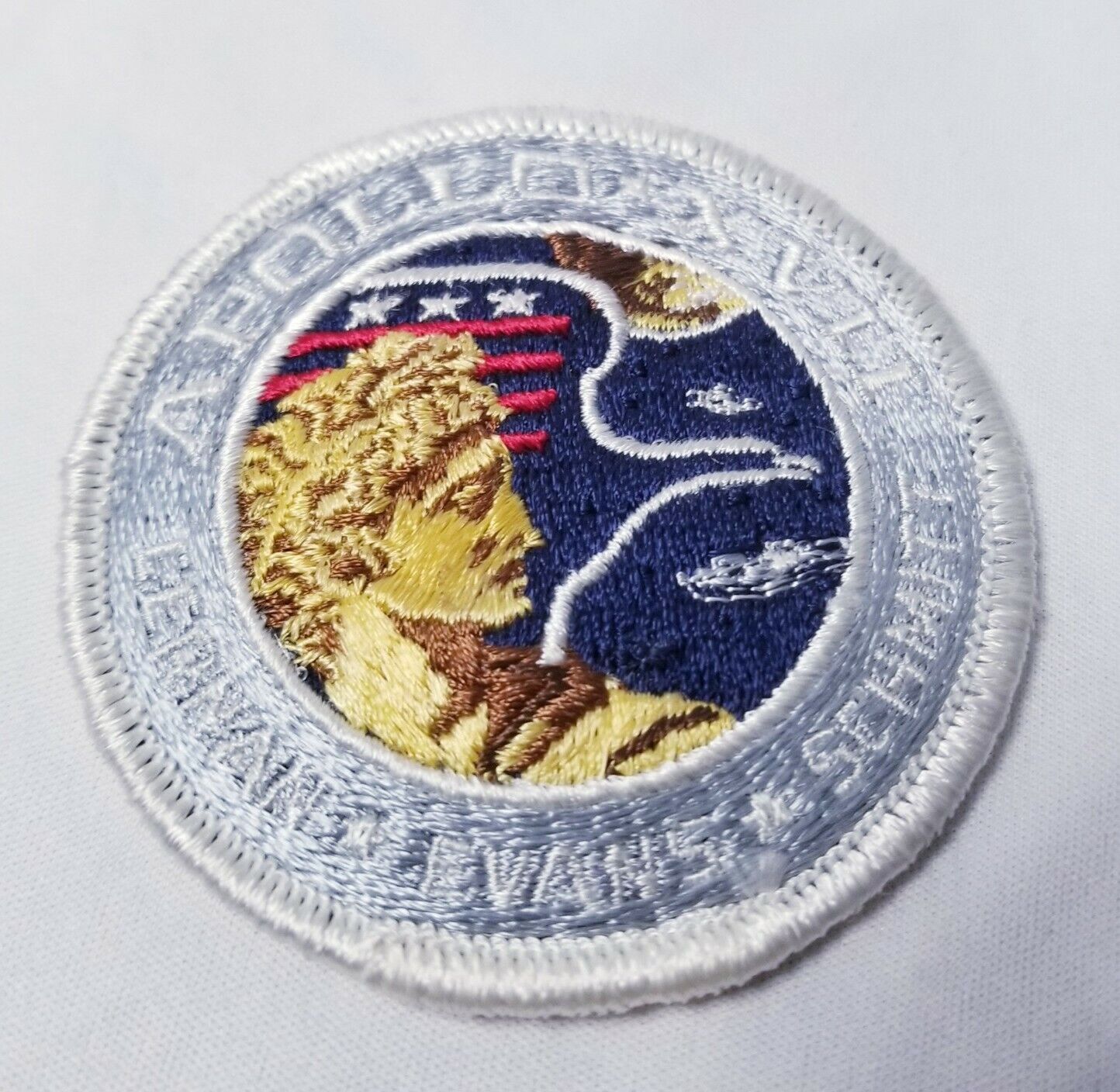 NASA APOLLO 17 XVII MISSION CREW PATCH Official Authentic SPACE 4.2in USA