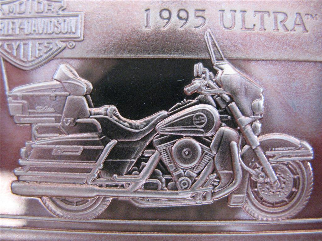 1.1 OZ  .999 PURE SILVER 1995 ULTRA HARLEY DAVIDSON AMERICAN CLASSIC + GOLD FOB