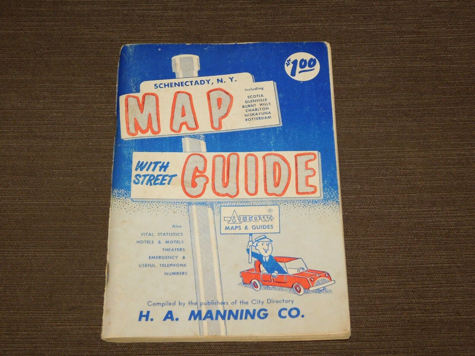 VINTAGE 1968 SCHENECTADY STREET & BUSINESS MANNING GUIDE *MISSING THE MAP**