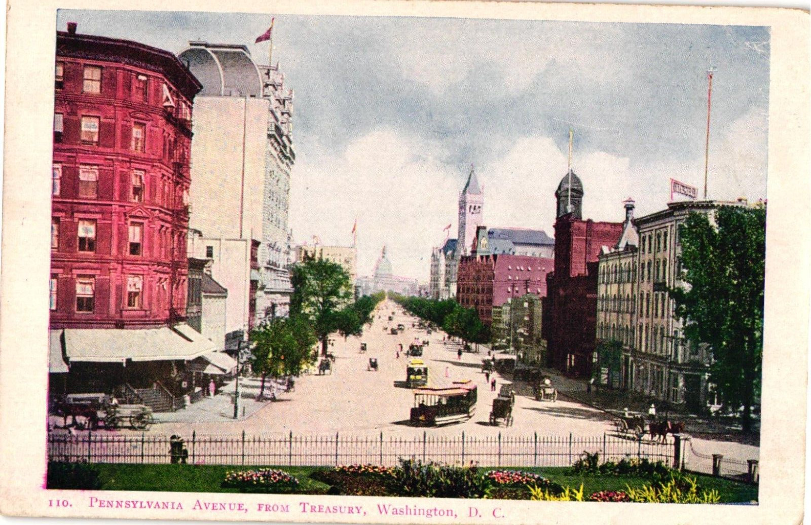 Postcard Pennsylvania Avenue from Treasury Washington D.C.
