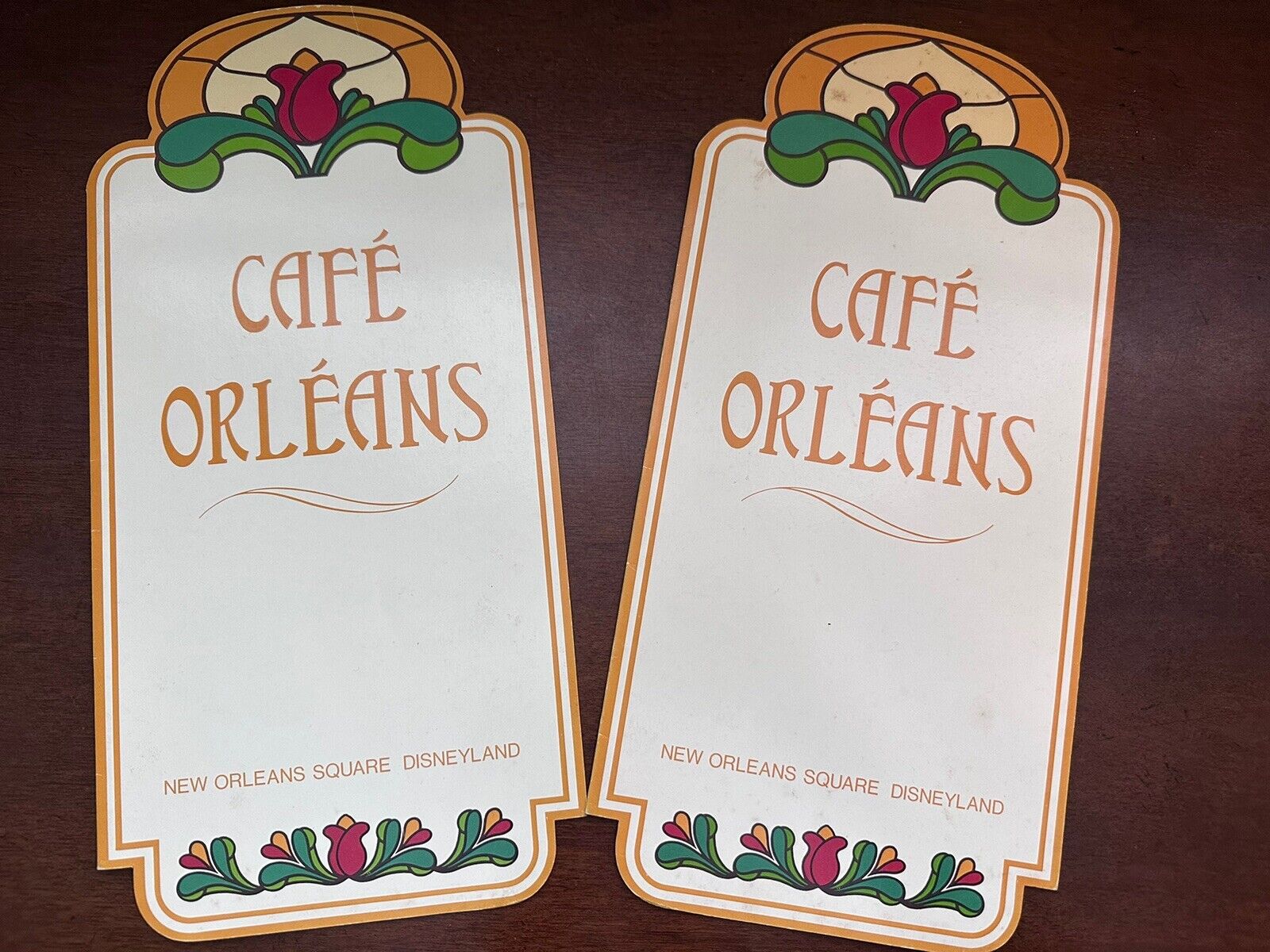 Disneyland Cafe Orleans Menus Vintage