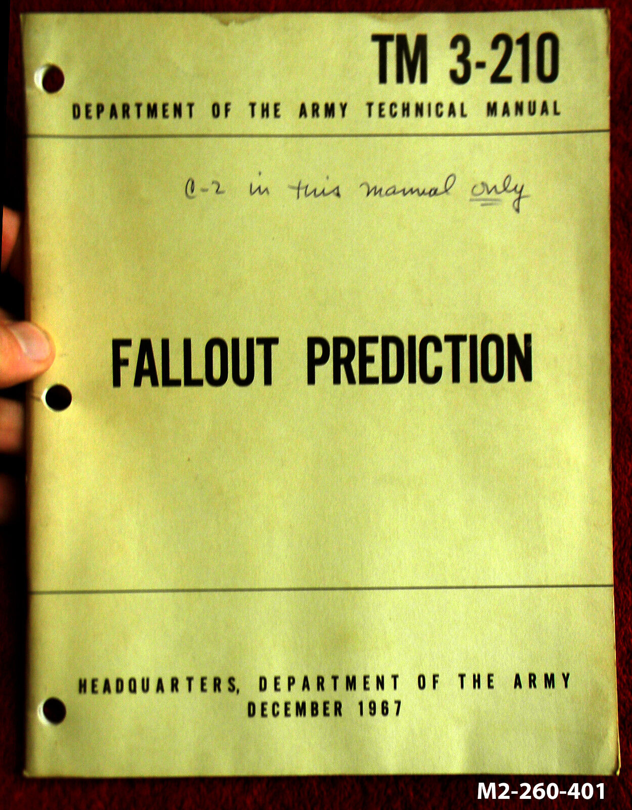 1967 FALLOUT PREDICTION, TM 3-210, Department of the Army Technical