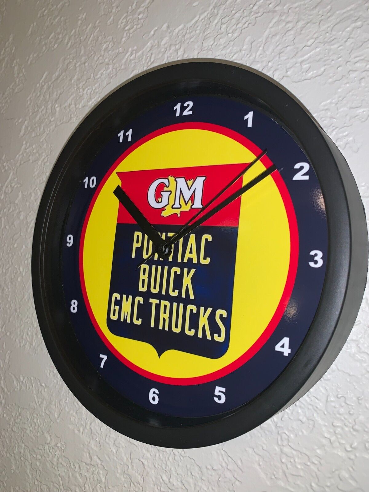 GM Pontiac Buick Motors Auto Garage Man Cave Advertising Clock Sign