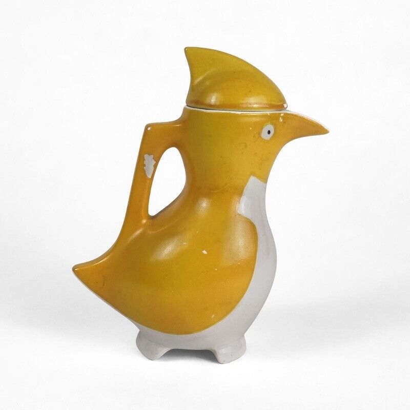 Yellow “Penguin” porcelain pitcher