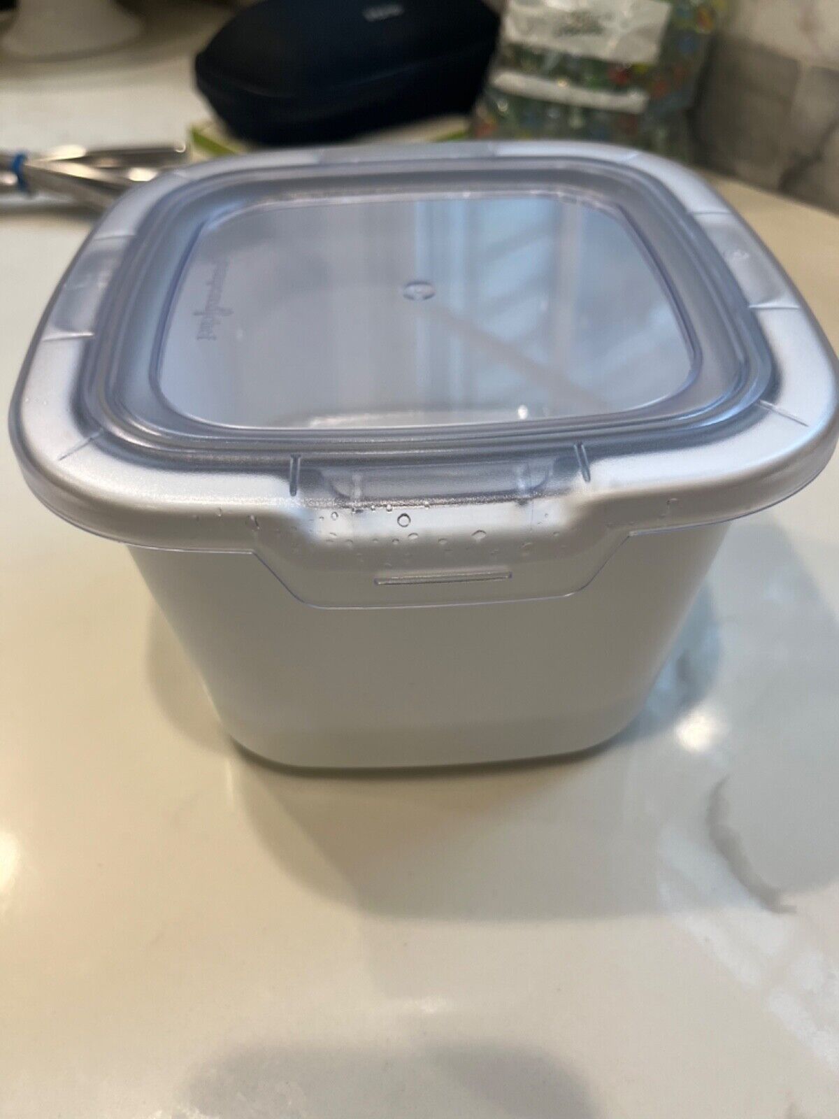 Pampered Chef USA 1 Quart Cool And Serve Square Tupperware Container