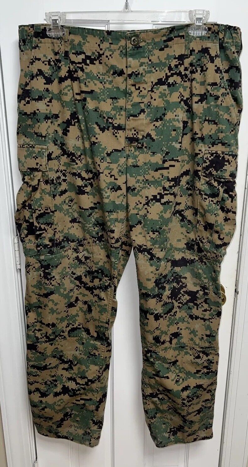 USMC Marine Corps Woodland MARPAT MCCUU Combat Trousers Pants Size LARGE REG