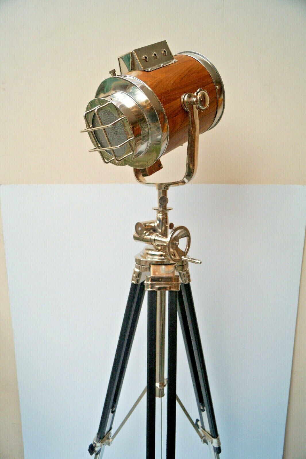 Antique nautical  Designer Floor Lamp Tripod Searchlight  Home Decor Spot Light