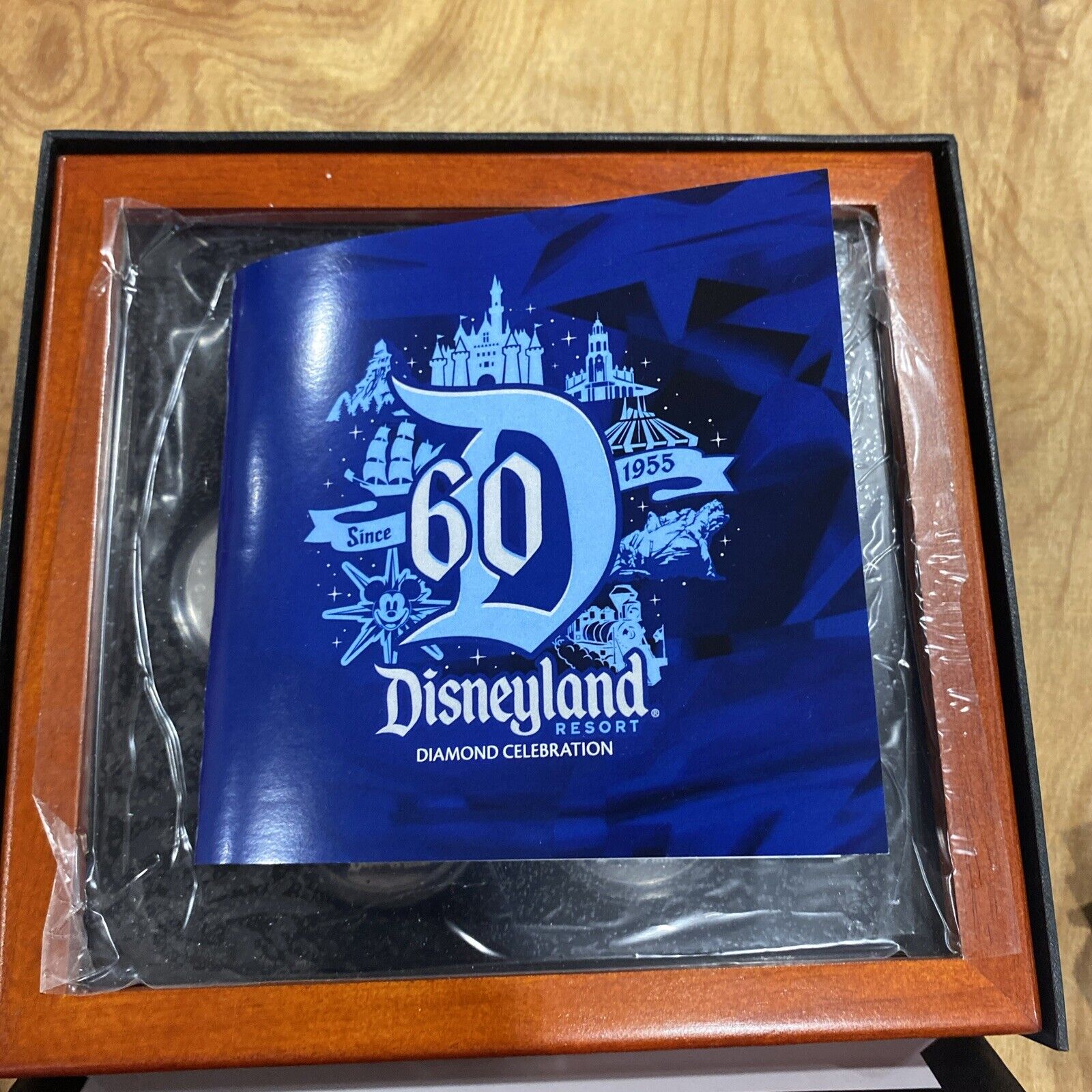 Disneyland 60th Anniversary Silver Plated Medallions Box Set of 7 LE 1955