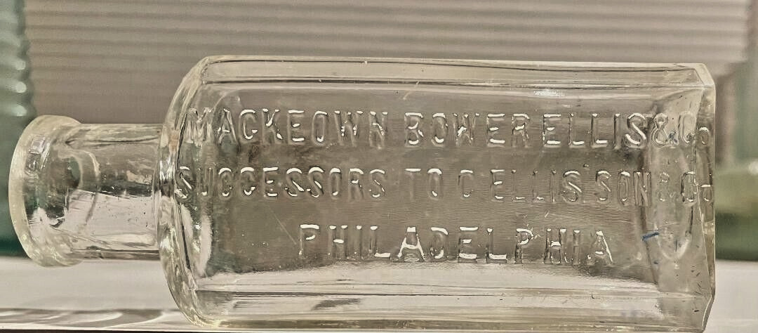 Victorian Antique PHILADELPHIA Druggist Pharmacy Bottle JACKSON BOWER ELLIS 👀