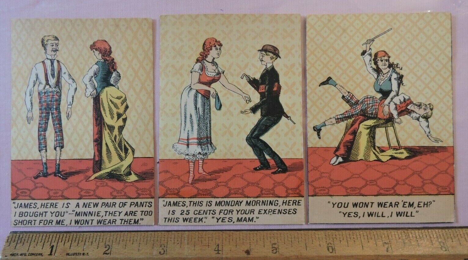 3 Sexy Kinky Trade Cards Antique 1880s