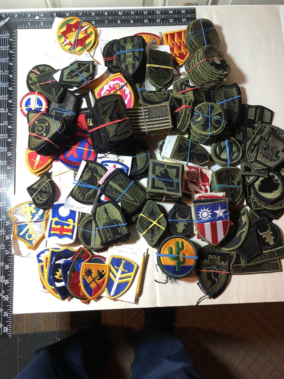 Mixed lot US Army unit and misc. patches. 35 patches per 