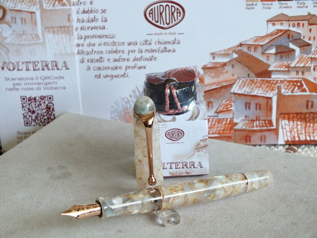 Aurora 88 Ltd Edition 888 Volterra Secret Journey Rose Gold 18K Fountain Pen