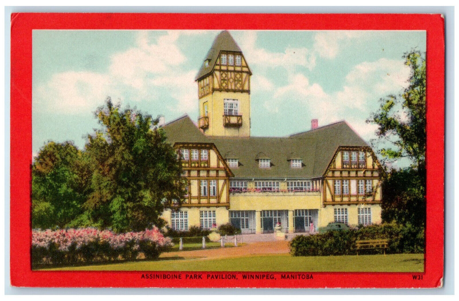 c1940\'s Assiniboine Park Pavilion Winnipeg Manitoba Canada Vintage Postcard