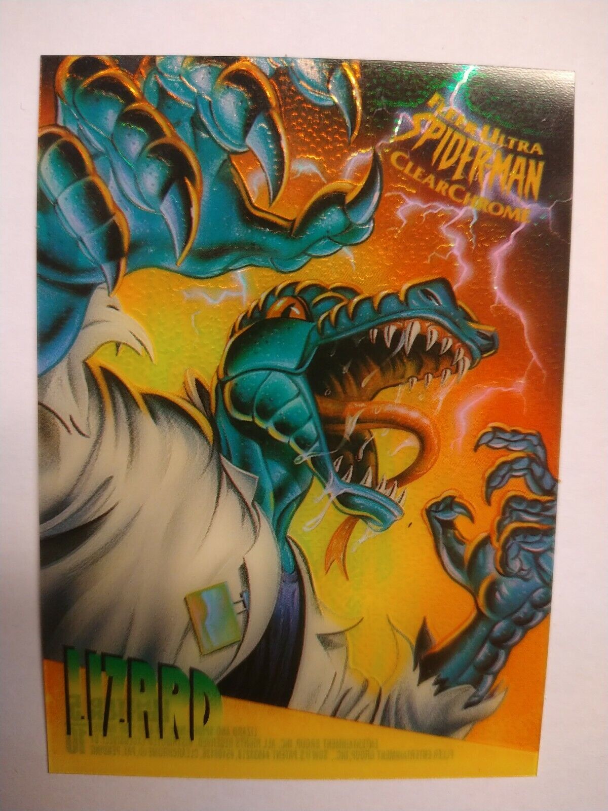 Marvel Spiderman 95 Clearchrome #5 of 10 Lizard NEW OLD STOCK See Description