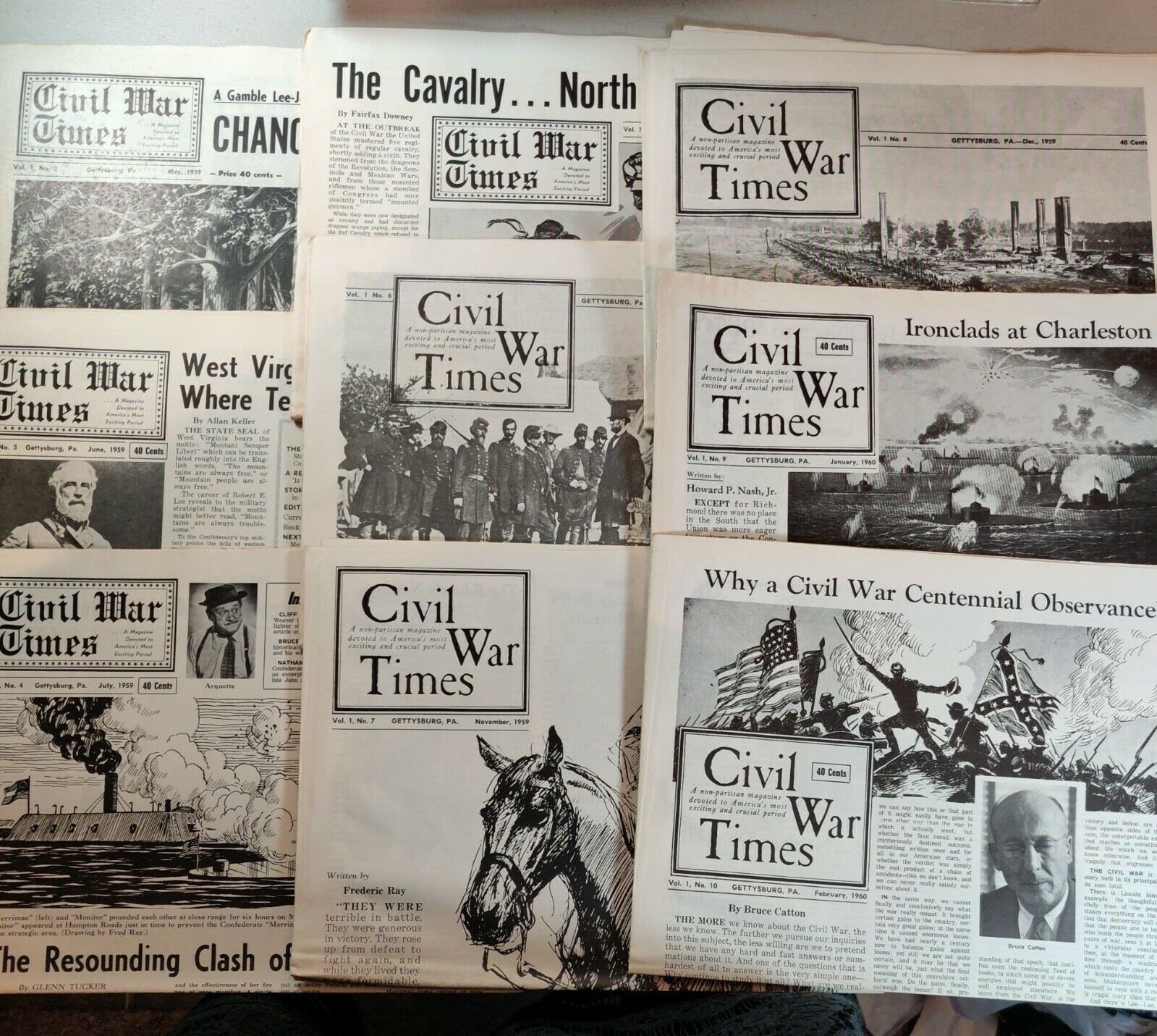 Rare Vintage Civil War Times Newspaper Format Vol 1 / No. 2-10 