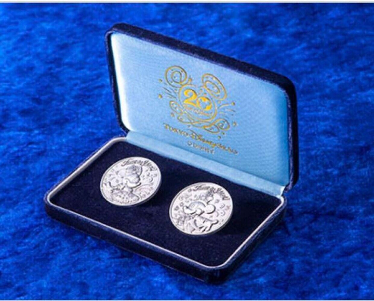 Tokyo Disney Sea 20th Anniv. Medal Silver Coin Mickey Minnie unopened new F/S