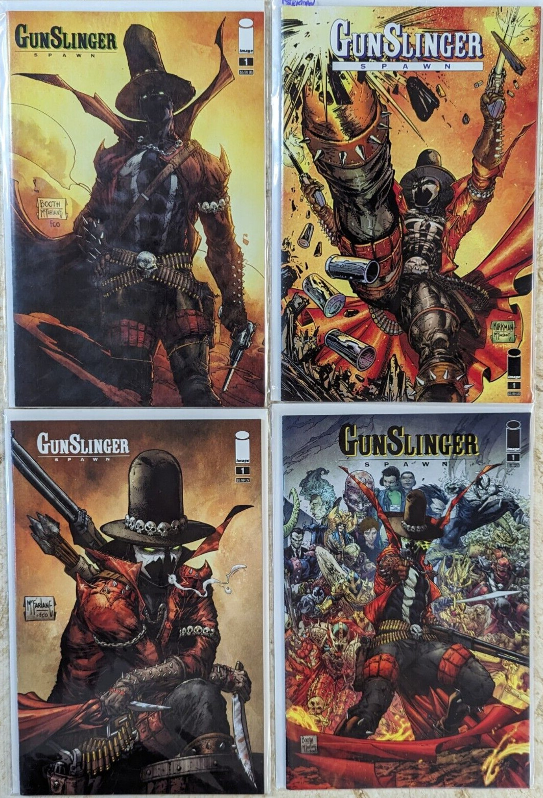 Lot of 4 Comic Books - Gunslinger Spawn