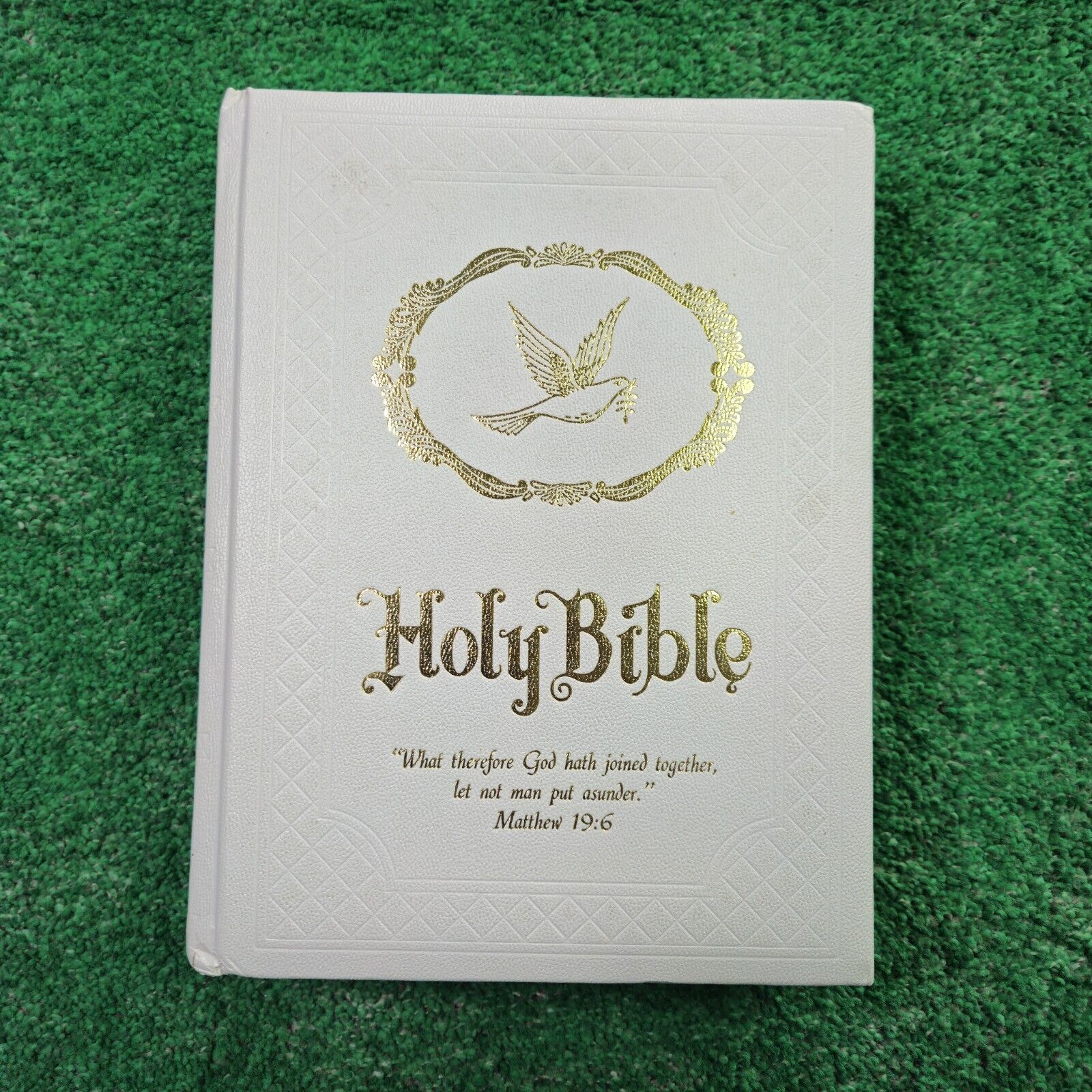 Vintage Wedding Bible King James Version Bible White Large Book