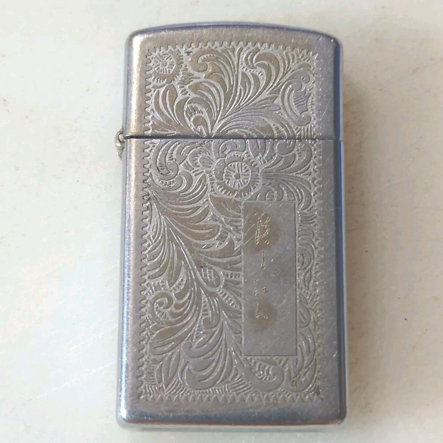 Zippo Vintage 1979 Lighter Florentine Venetian Design Engraved Bill Needs Spark