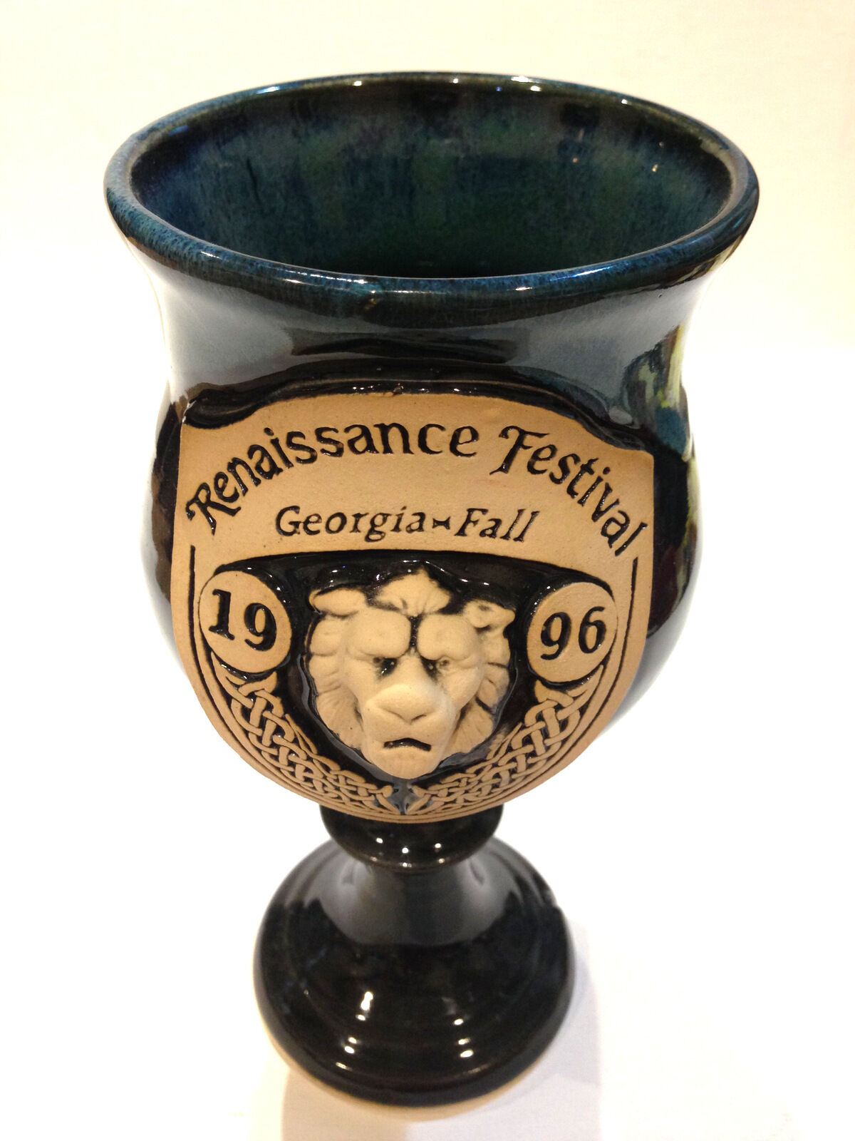 Nice 1996 Renaissance Festival Georgia - Fall RenFest Pottery Goblet Chalis